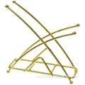 Gold iron paper towel storage rack